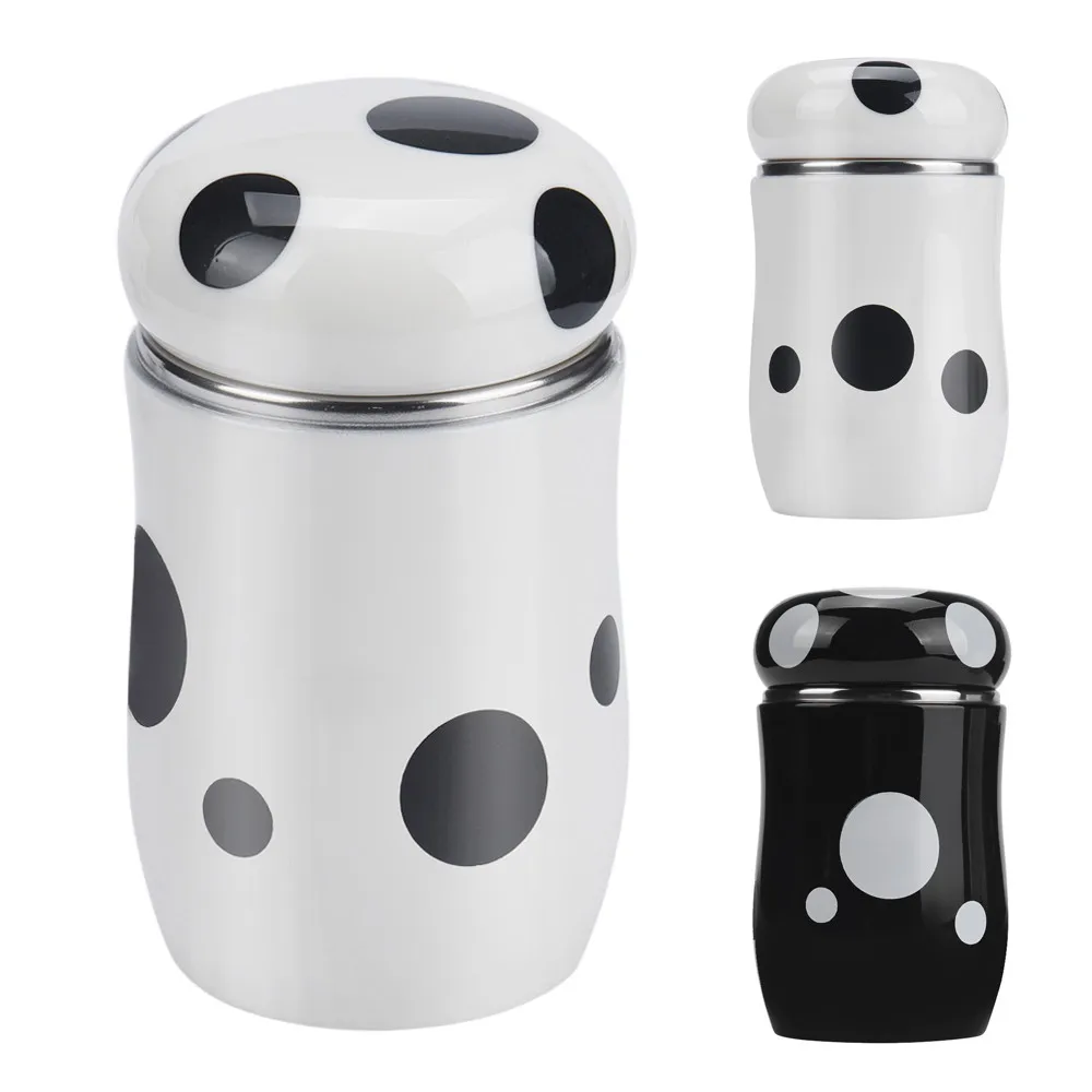 

Saingace 270ML Stainless Steel Vacuum Creative Transparent Cover Cup Mini Thermos Coffee Vacuum Flask Stainless Steel #45