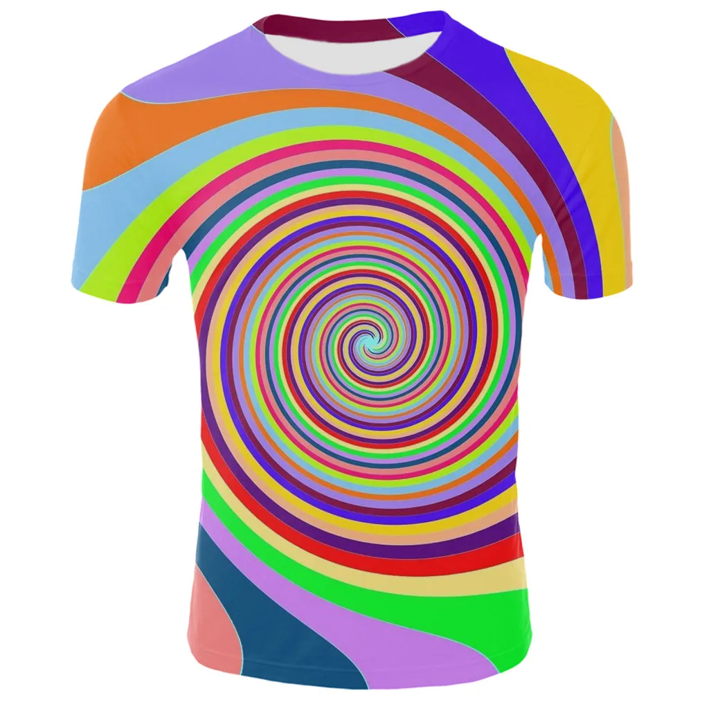3d футболка с динамическим рисунком Мужская подвижным эффектом Забавные футболки