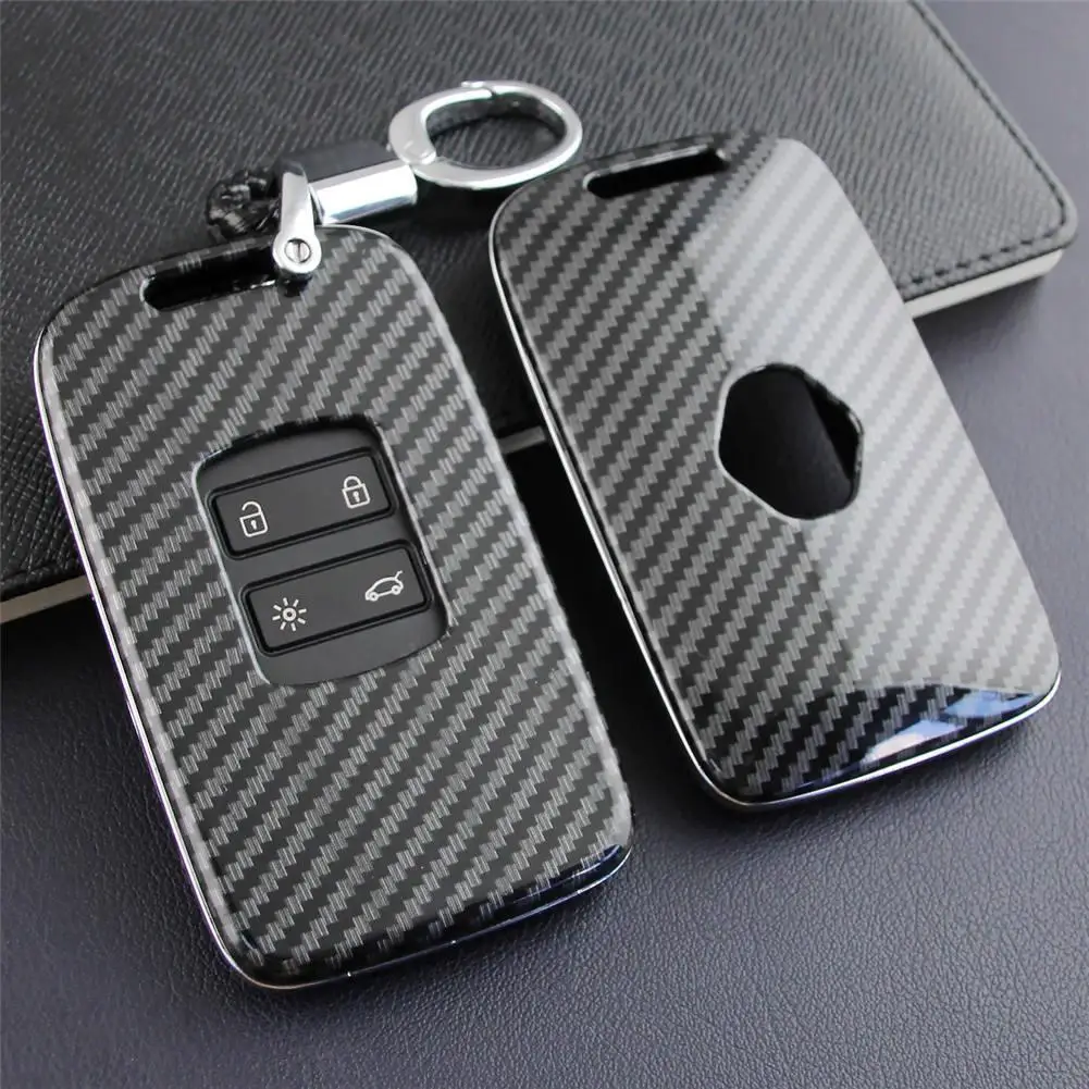 

Key Case Shell Fob Bag Holder ABS Hard Parts Fit For Renault Koleos 2017-2019 Kadjar Megane Key Case Cover Car Accessories