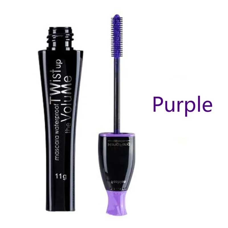 purple Горячая Распродажа, цветная тушь для ресниц, объемная, удлиняющая, Подкручивающая, косплей, ресницы, макияж, волокно, водостойкая косметика - Цвет: purple