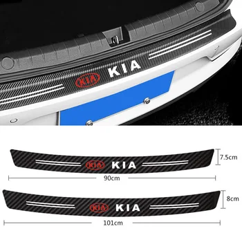 

Car Tail trunk Rear Bumper Protector Carbon fiber Sticker For KIA K2 K3 K5 Sorento Sportage R Rio Soul Accessories