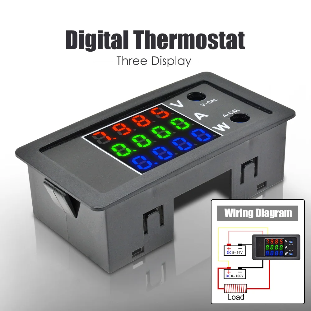 DC 0-100V 0-10A 1000W цифровой вольтметр, амперметр, ваттметр 4-разрядный высокое высокоточный, напряжения тока тестер измеритель мощности