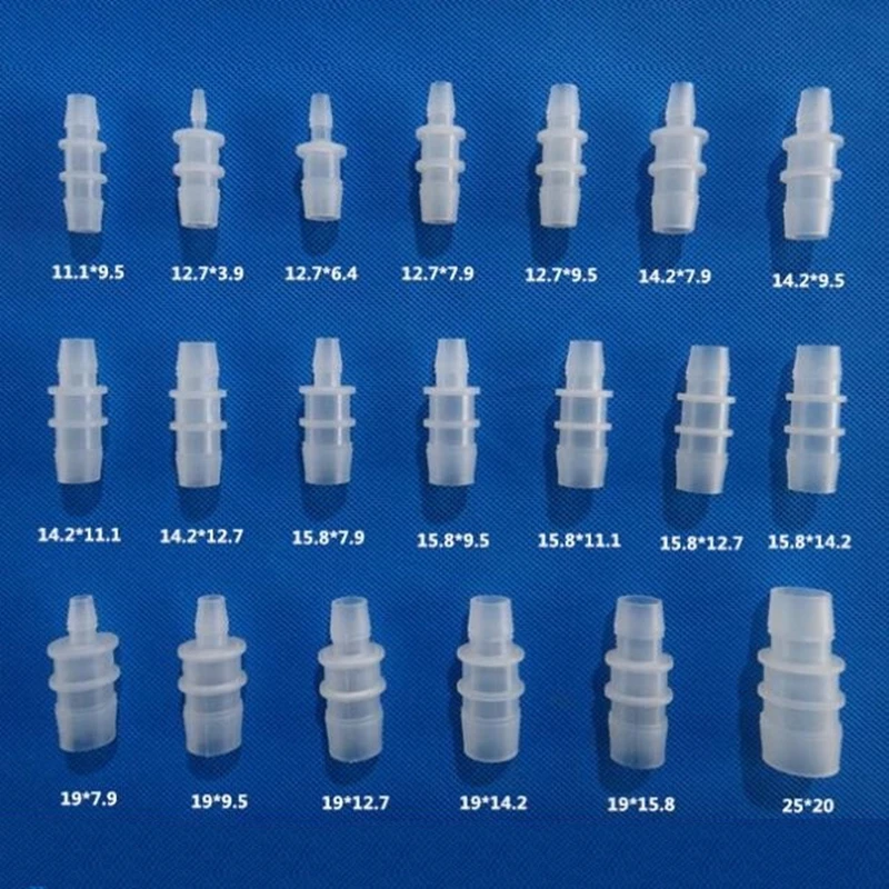 10pcs 11.1-14.2mm Reducing Straight Connector Soft Hose Plastic Adapters for Aquarium Fish Tank Home Garden Supplies | Дом и сад