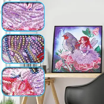 

5D DIY Special Shaped Diamond Painting Girl Cross Stitch Mosaic Craft Kits 30*30cm Dropshipping