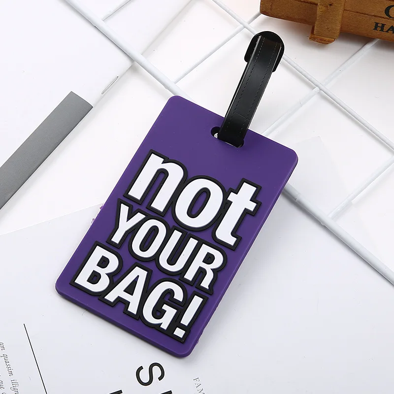 Не ваша сумка! Креативные буквенные аксессуары для путешествий, чемодана, силикагель, чемодан ID Addres держатель багажные таблички на багаж портативный - Цвет: purple