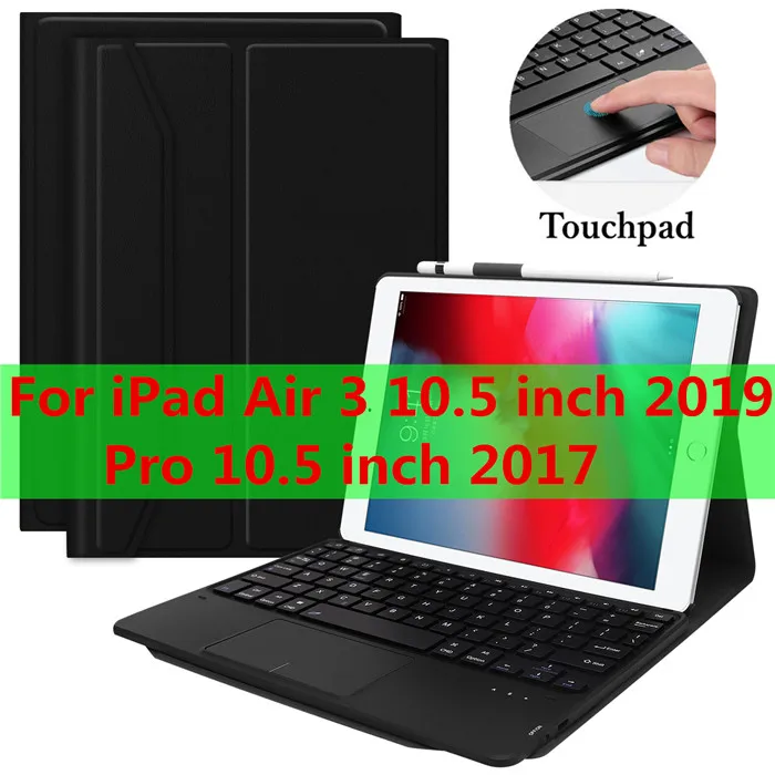 T-105-2-black Чехол-клавиатура с сенсорной панелью для iPad 9,7 Air 3 10,5 Pro 11 mini 5 7,9 дюймов чехол-клавиатура для мыши для iPad 7th 10,2 клавиатура - Цвет: T-105-2-black