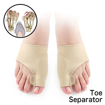 

2pcs Toe Separator Hallux Valgus Bunion Corrector Orthotics Feet Bone Thumb Gel Bunion Adjuster Corrector Toe Straightener