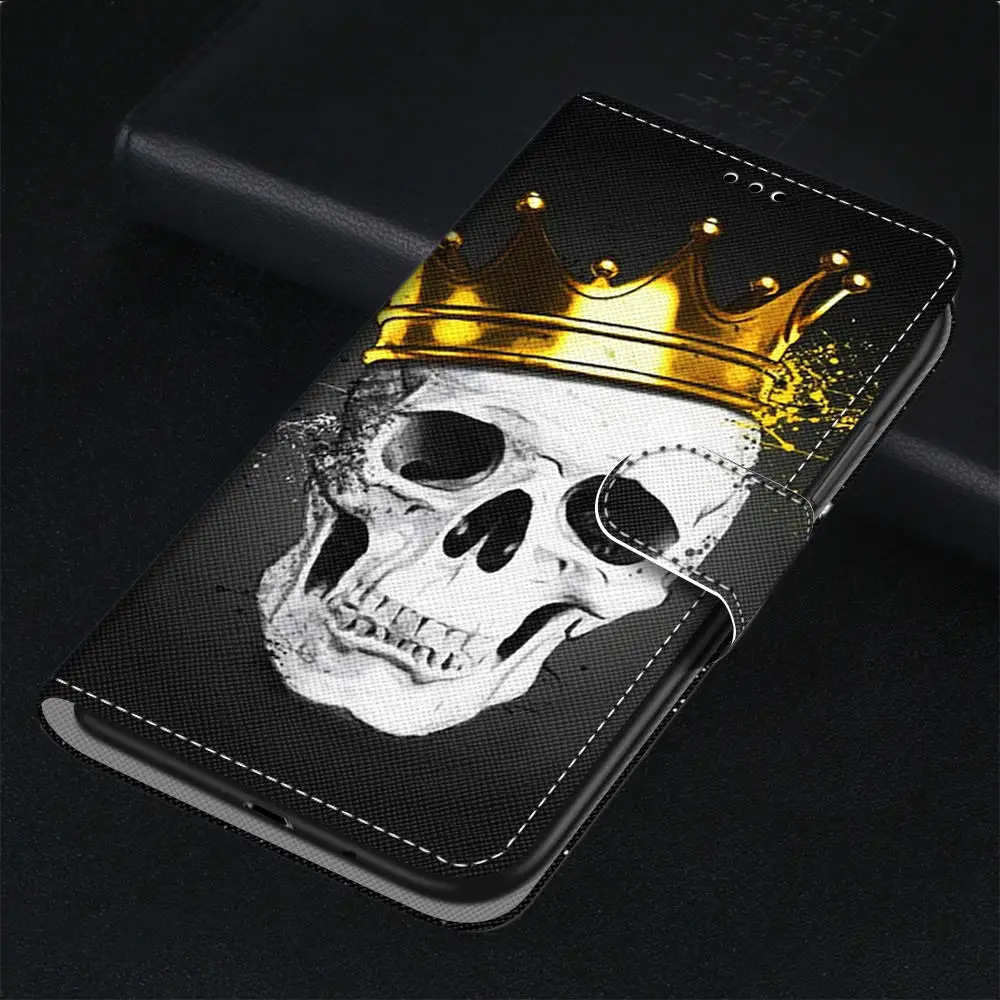 For LG Stylo 4 5 Case Cartoon Luxury Painted Shell for LG Q6 Q60 Leather Flip Magnetic Cover for LG K8 K9 Phone Cases - Цвет: 22
