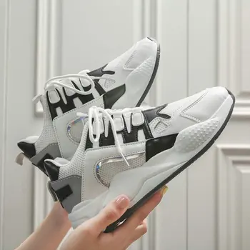 

Women Running Shoes 2019 autumn new Thick bottom Breathable wild sports shoes Outdoor Jogging sneakers C34-59