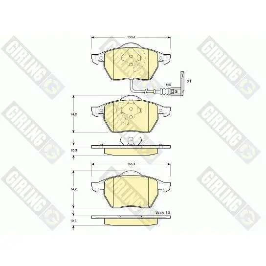 Колодки тормозные AUDI A3/TT/SKODA OCTAVIA/VW BORA/GOLF/POLO 97
