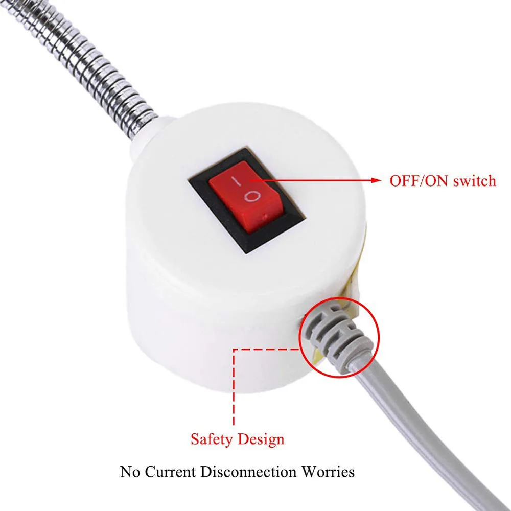 SMD2835 30 LED Sewing Machine Lamp Multifunctional Flexible Work Lamp With Magnets Industrial Lights for Lathes,Drill Presses