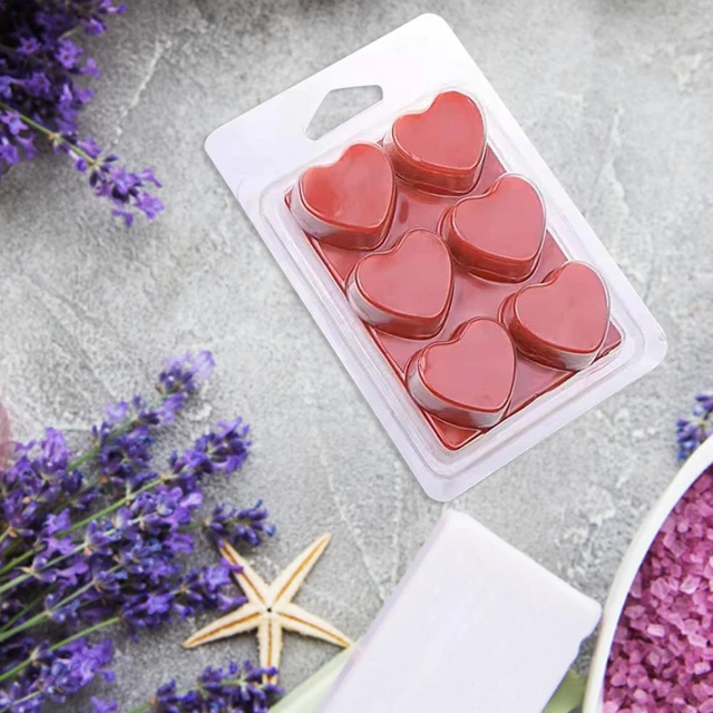 25 Packs Wax Melt Clamshells Molds Heart Shape , 6 Cavity Clear Plastic  Cube Tray for Candle-Making & Soap - AliExpress