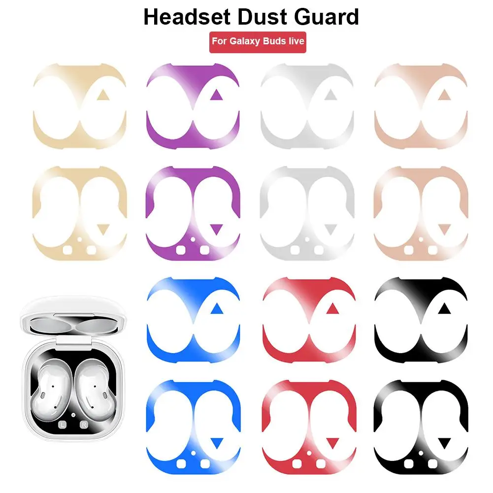 

7 Colors Earphone Charging Box Protective Sticker for Galaxy Buds Live Earphone Charging Box Dust Guard Sticker Accessories
