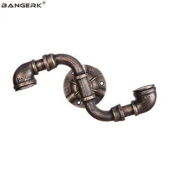 

Industrial Retro Water Pipe Wall Lamp Loft Decor Rust Iron LED Wall Light Sconces Aisle Bedside Home Lighting Lamparas De Pared