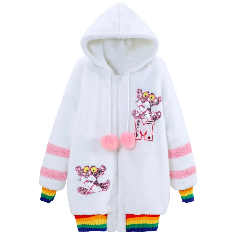 Finest 2019 Winter velvet jackets fashion embroidery beading women long coats