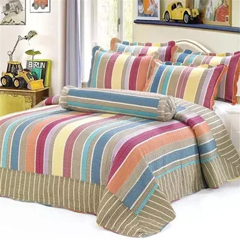 

Plaid Cotton Patchwork Summer Quilt Soft Comforter Four Seasons Bedspread Colcha Carpet Sofa Quilted Cover Blanket Cotton Bed