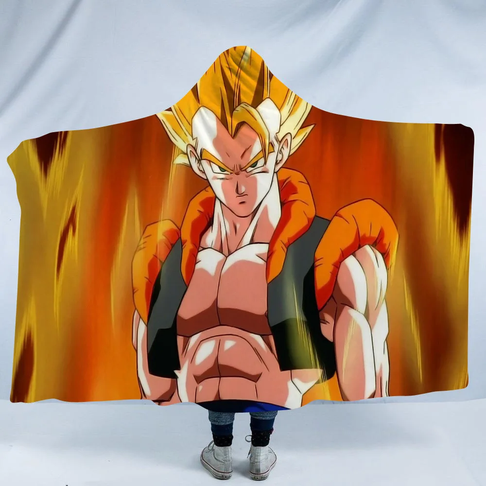 6 Новое поступление, Флисовое одеяло с капюшоном с 3D принтом Dragon Ball, зимнее теплое Коралловое Флисовое одеяло s для детей и взрослых - Цвет: 6