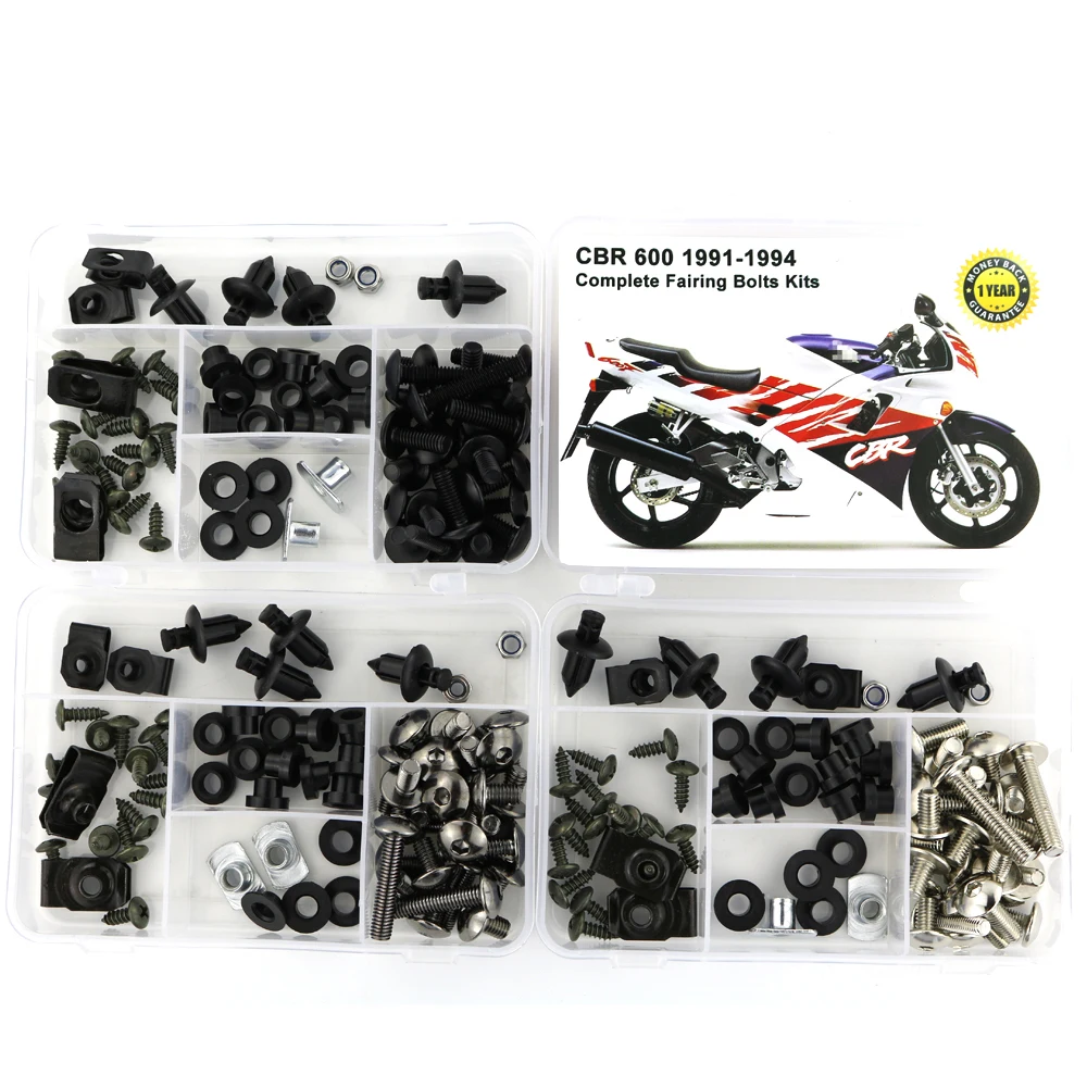 Для Honda CBR600 CBR 600 1991 1992 1993 1994 мотоциклетные полный обтекатель Болты Комплект Скорость гайки зажимы винт OEM Стиль Сталь