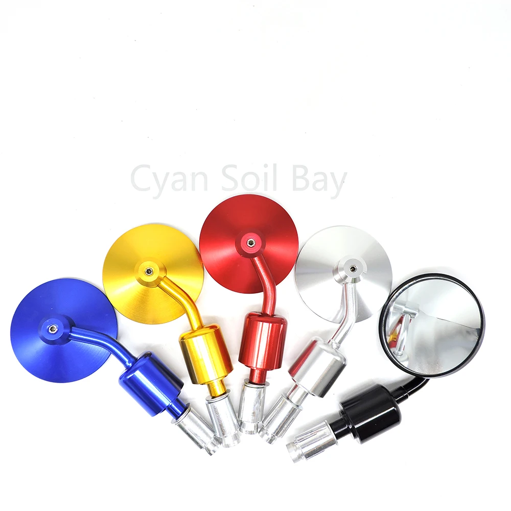 

5 color Spherical mirror CNC Aluminum Motorcycle Rearview Mirrors Rear View Side Mirror Universal