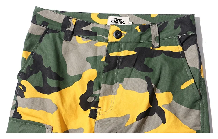 CARWORNIC Camo три цвета пэчворк хип-хоп брюки мужчины мульти-карманные широкие в стиле милитари свободные брюки камуфляж Уличная Повседневная Брюки