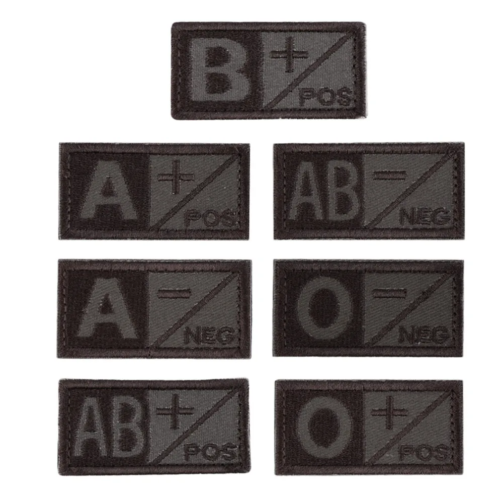 3D военный Тип крови A B O AB вышитая тактическая нарукавная нашивка мода