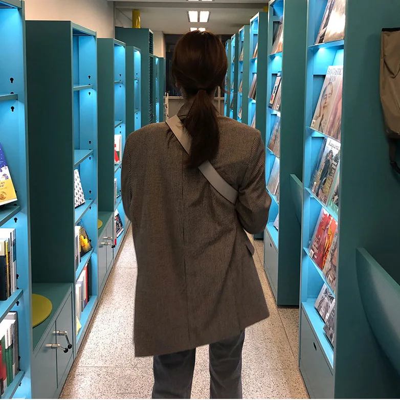 

South Korea INS Retro Thousands of Birds Slit Sleeve Loose-Fit Slimming Suit Jacket