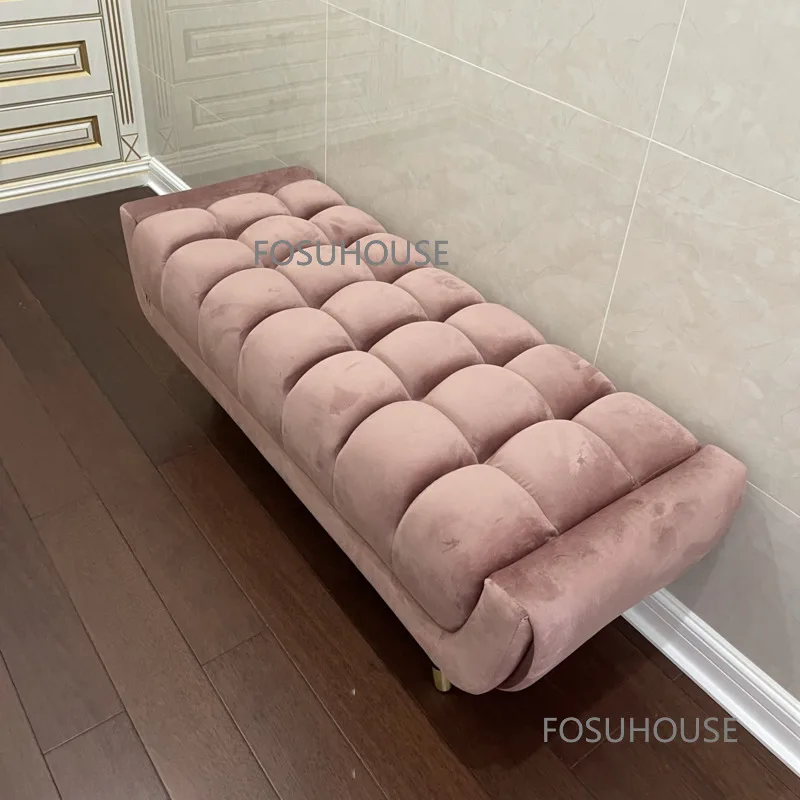 Nordic Sofa Stool Cloakroom Living Room Bench Clothing Store Shoe Changing Stool Bed End Sofa Cushion