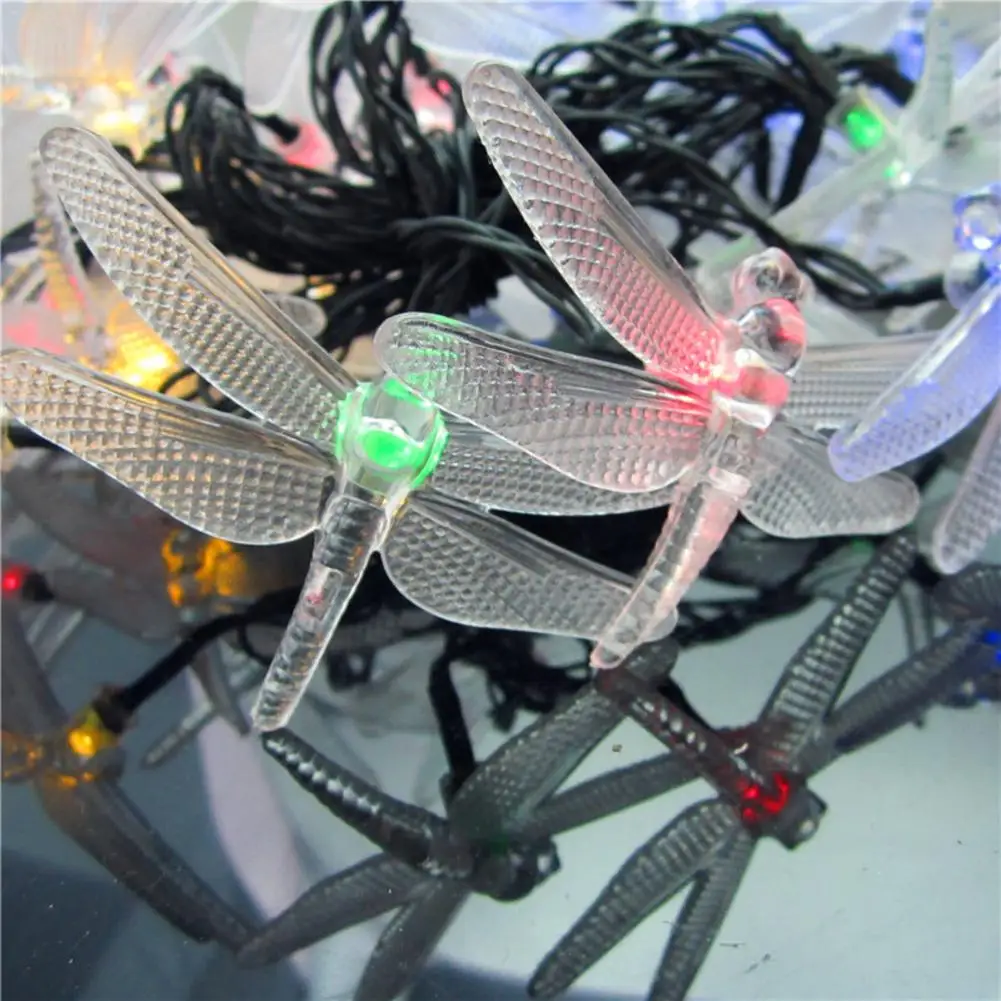 RGB 6 м 30 светодиодный светильник на солнечной батарее, наружная гирлянда, теплый белый светодиодный светильник, гирлянда для свадебной вечеринки, украшения для рождественской елки - Испускаемый цвет: RGB