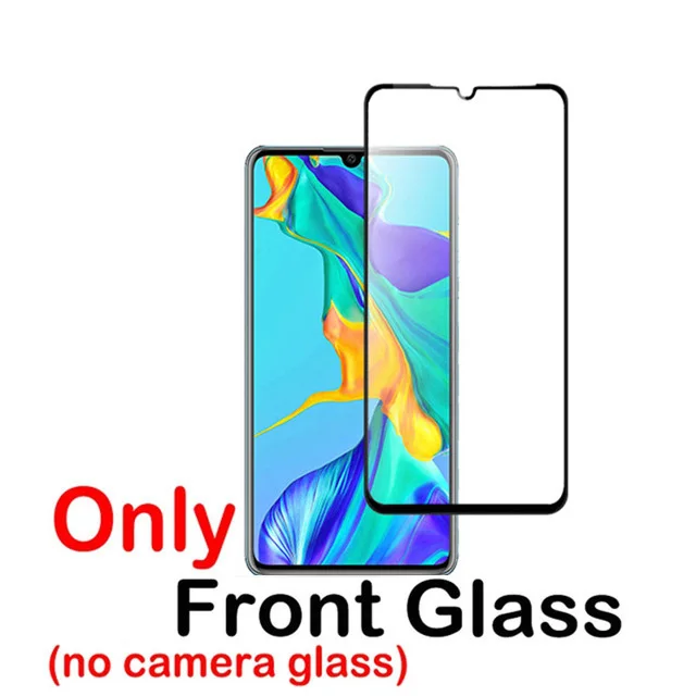 Only Front glass 2 в 1 закаленное стекло для huawei P30 lite P30 Pro объектив камеры Защитная пленка для экрана Защитное стекло для huawei P30 lite стекло - Цвет: Only Front glass