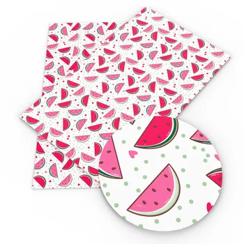 

David accessories 20*34cm flower watermelon dots star Faux Synthetic Leather Fabric, DIY Sewing HairBow Bags Crafts,1Yc5022