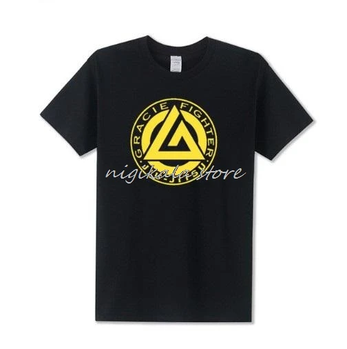 Синий Camisa бразильское кимоно Bjj Jiu Jitsu Gi Футболка мужская повседневная футболка с коротким рукавом с принтом Gracie Fighter футболка для мужчин футболка - Цвет: Синий