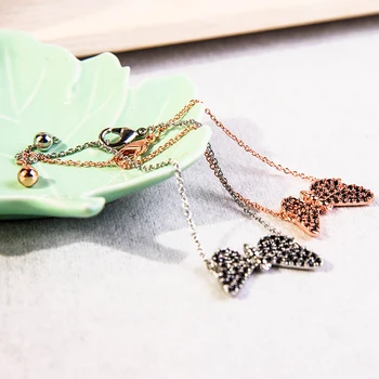

2 Color Rose Gold&Sliver Crystal Bowknot Charm Bracelet 2019 Hot Sale Cute Party Fashion Bracelet Indian Trendy Jewelry For gift