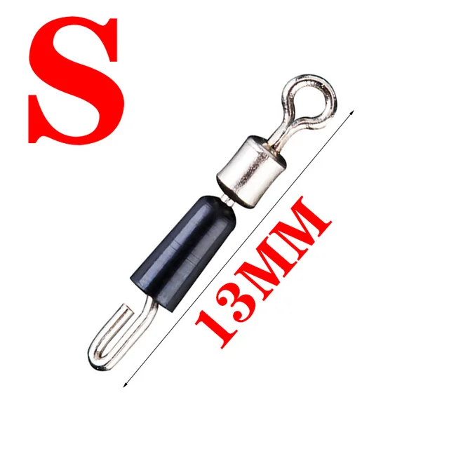 20pcs/Lot Bearing Swivel Fishing Hook Fast Connector Solid Rings Rolling Fishing Line Quick Link Carp Fishing Accessories S
