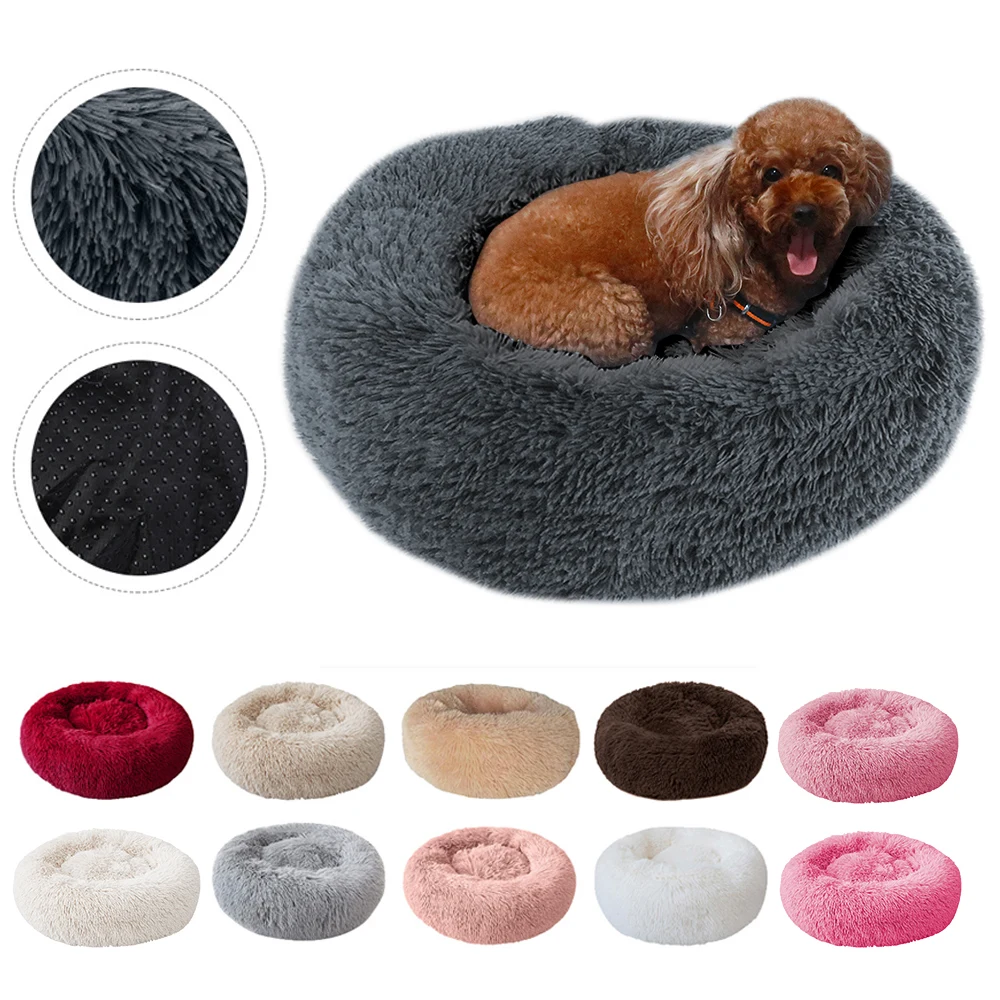 

Washable long plush Dog Kennel Super Soft Dog Bed Deep Sleep Dog House Velvet Mats Sofa For Dog Chihuahua Dog Basket Pet Bed