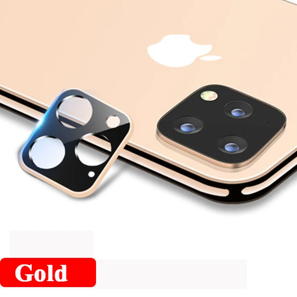 gold Чехол для iPhone 11 Pro, чехол для iPhone 11 Pro Max, задняя крышка для объектива камеры, закаленное стекло, Защита экрана для iPhone11, защитное кольцо - Цвет: gold
