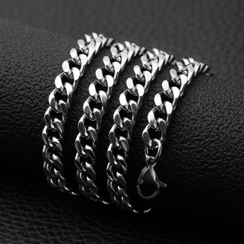Цепочка чокер в готическом стиле для мужчин и женщин ожерелье из нержавеющей