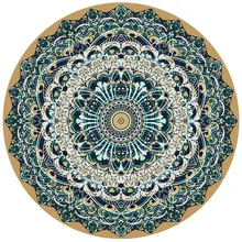 Лаконичные круглые ковры в американском стиле, винтажные персидские ковры для дома, гостиной, геометрические ковры для спальни, диван, коврик для журнального столика