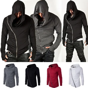 

ZOGAA New Men Hoodie Sweatshirt Long Sleeved Slim Fit Male Zipper Hoodies Assassin Master Cardigan Creed Jacket Plus Size S-3XL