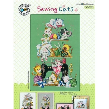 

Gold Collection Lovely Counted Cross Stitch Kit Sewing Cats tailor tools Cat Cake Tower SO G122