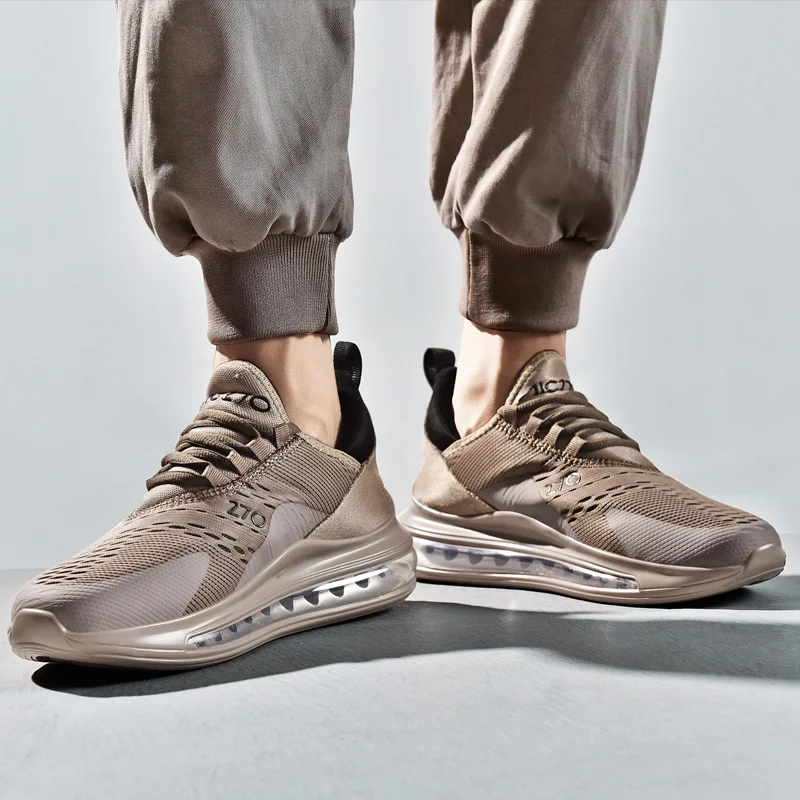 Новая повседневная обувь для мужчин, беговые кроссовки для унисекс Air Sole, дышащая сетка, на шнуровке, для тренировок на открытом воздухе, для фитнеса, спортивная обувь для мужчин