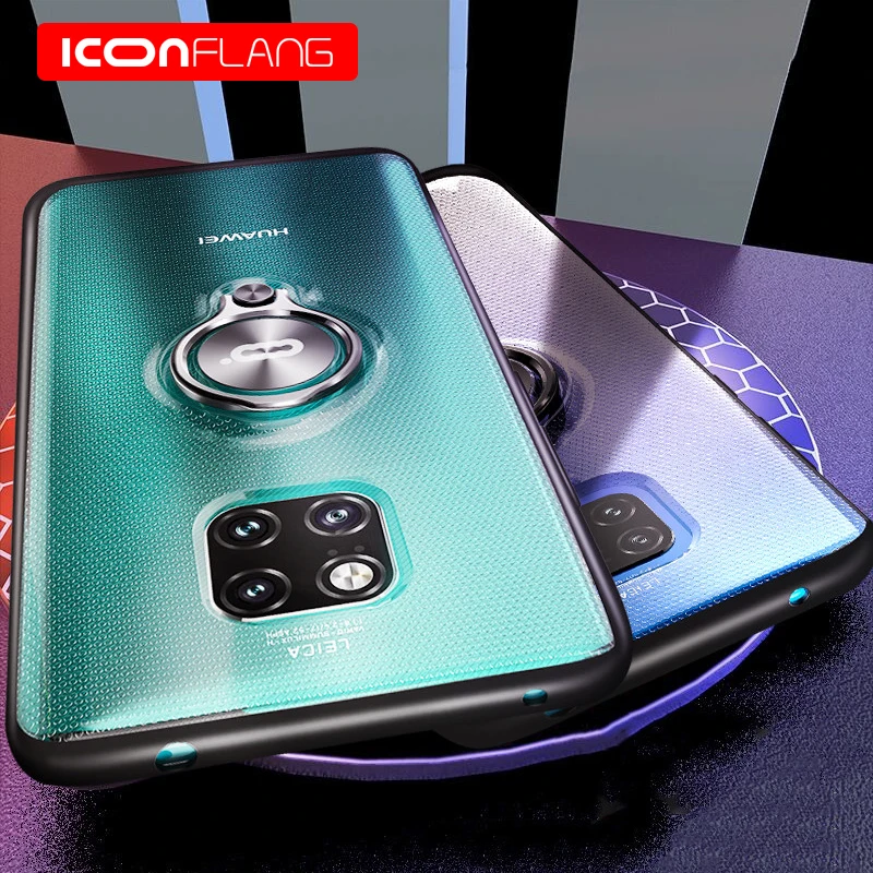 

for Huawei Mate 20 Pro Mate 20 X Case,ICONFLANG Ring Kickstand 360 Degree Rotating Drop Protection Shock Absorption Cover