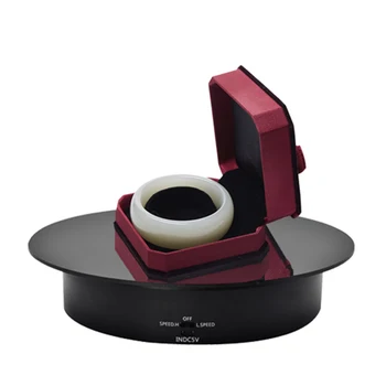 

New 2 Speeds Electric Rotating Jewelry Display Stand Jewelry Organizer Photography Display Base USB Interface Rotating Turntable