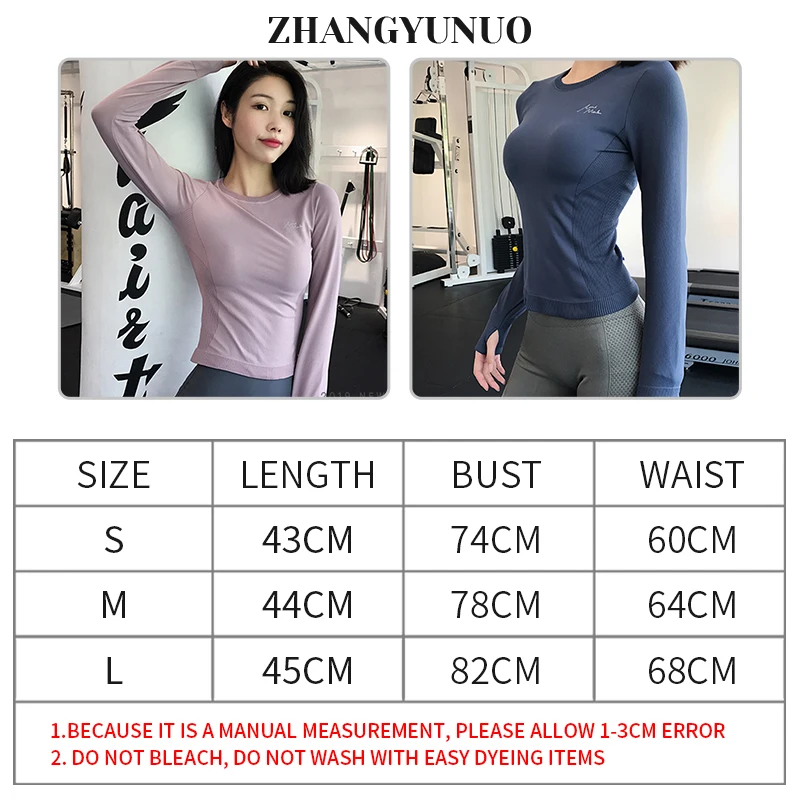 Zhangyunuo Спортивная одежда для активного отдыха, сексуальный топ для йоги, женский спортивный топ для фитнеса, одноцветная футболка с рукавом на палец, облегающие укороченные топы, топы для тренировок, длинные рукава