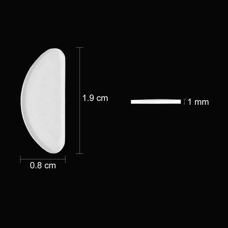 18 пар очков носоупоры очки клейкие силиконовые противоскользящие носоупоры для очков очки солнцезащитные очки(прозрачные, 1,5 мм