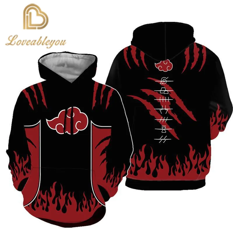 Модный Аниме пуловер Akatsuki Sasuke Naruto Kurama худи костюм для косплея уличная одежда