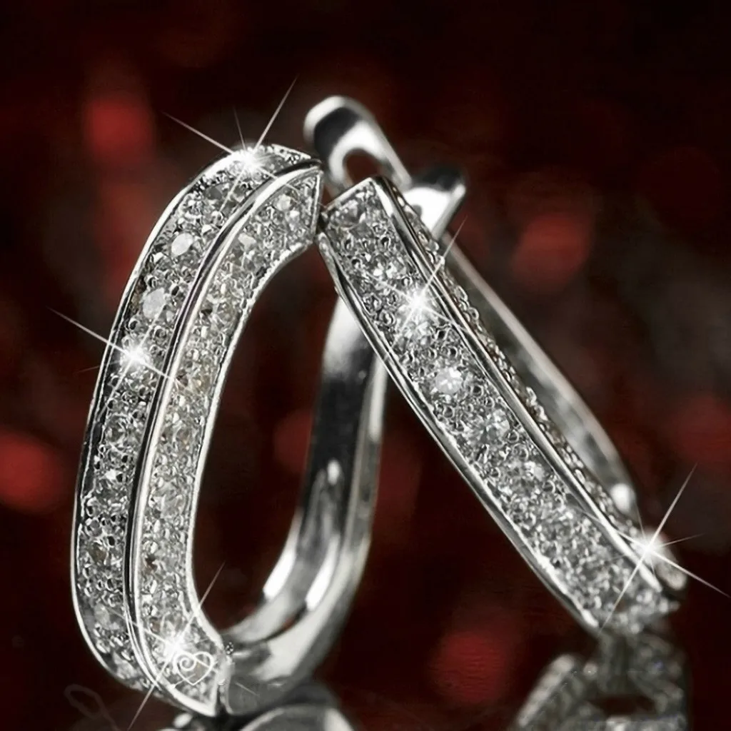Серьги-кольца, новинка, модные серьги, роскошные круглые серьги для женщин, серебро, золото, розовое золото, блестящие серьги