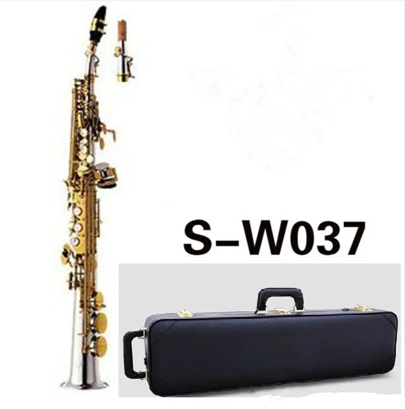НОВЫЙ Саксофон SS-W037 B плоский сопрано саксофон музыкальные инструменты Sax латунь