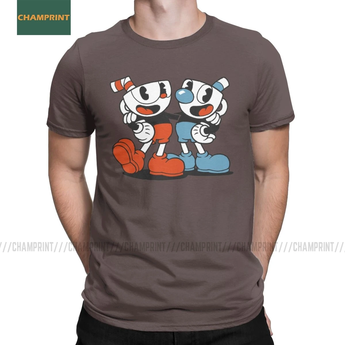 Мужские футболки Cuphead футболка для игр Кубок мугмана мышь мультфильм анимация
