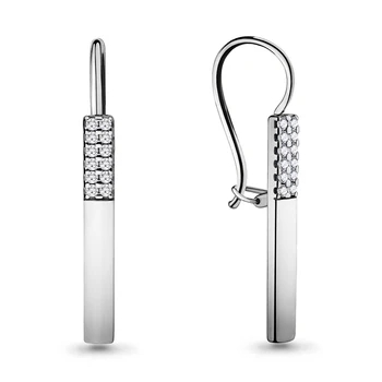 

Earrings long AQUAMARINE with cubic zirconia, silver 925