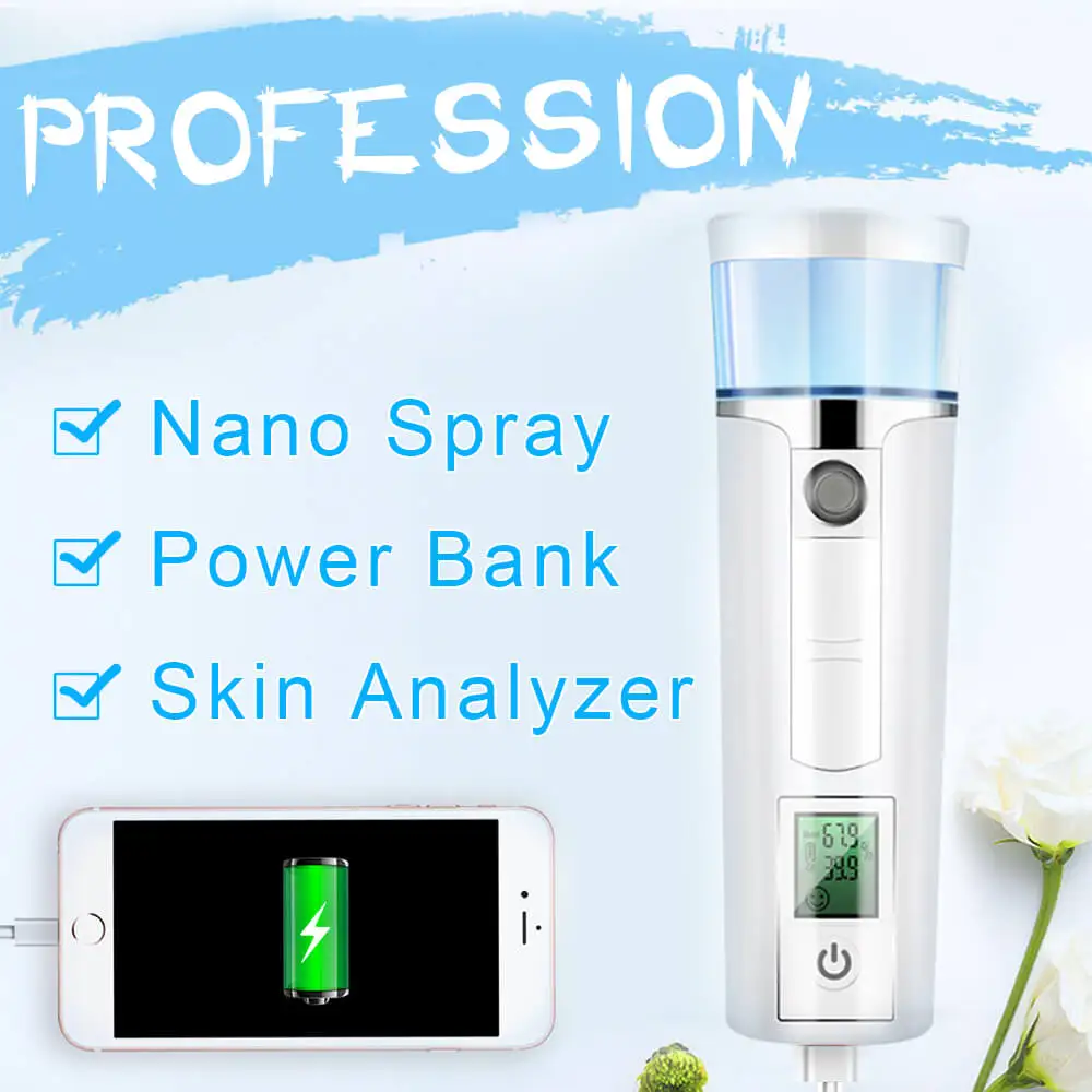 

Portable Nano Mist Sprayer Facial Nebulizer Steamer Moisturizing Tool Body Analyzer Skin Care Mini Face Spray Instrument Machine